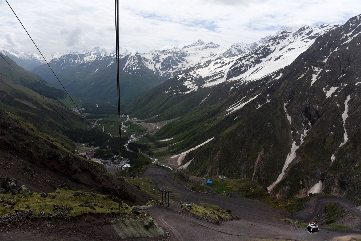 02G Looking Back At Azau Village And Baksan Valley From Cable Car To Krugozor Station 3000m To Start The Mount Elbrus Climb